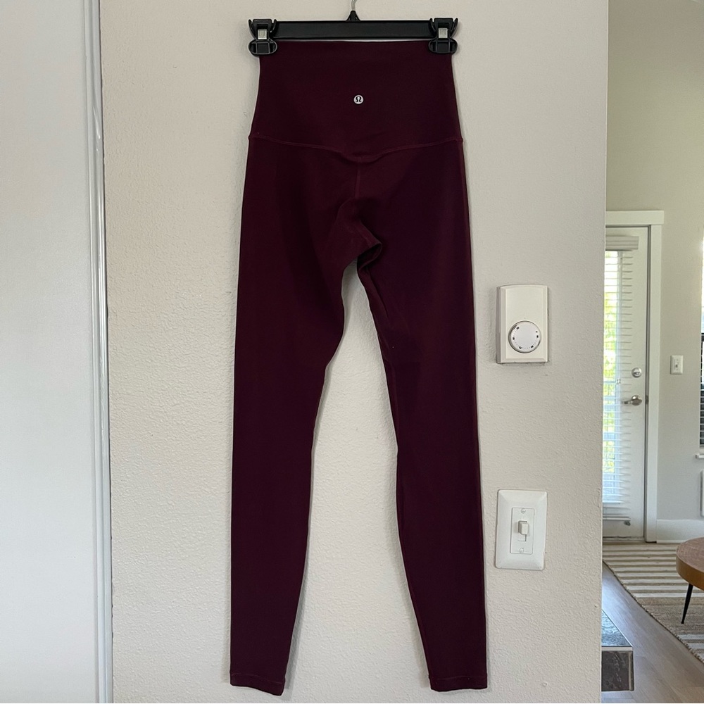 High-Rise 28" Maroon Lululemon Align Leggings Size 4